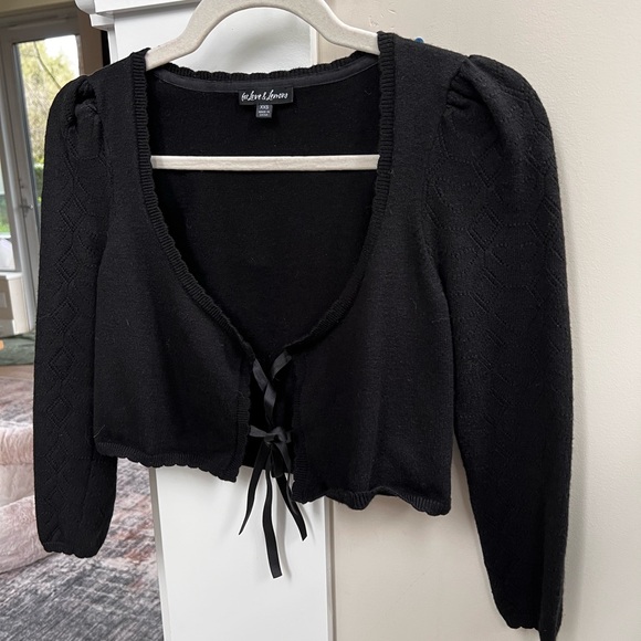 For Love & Lemons pointelle knit cropped cardigan - Picture 5 of 9